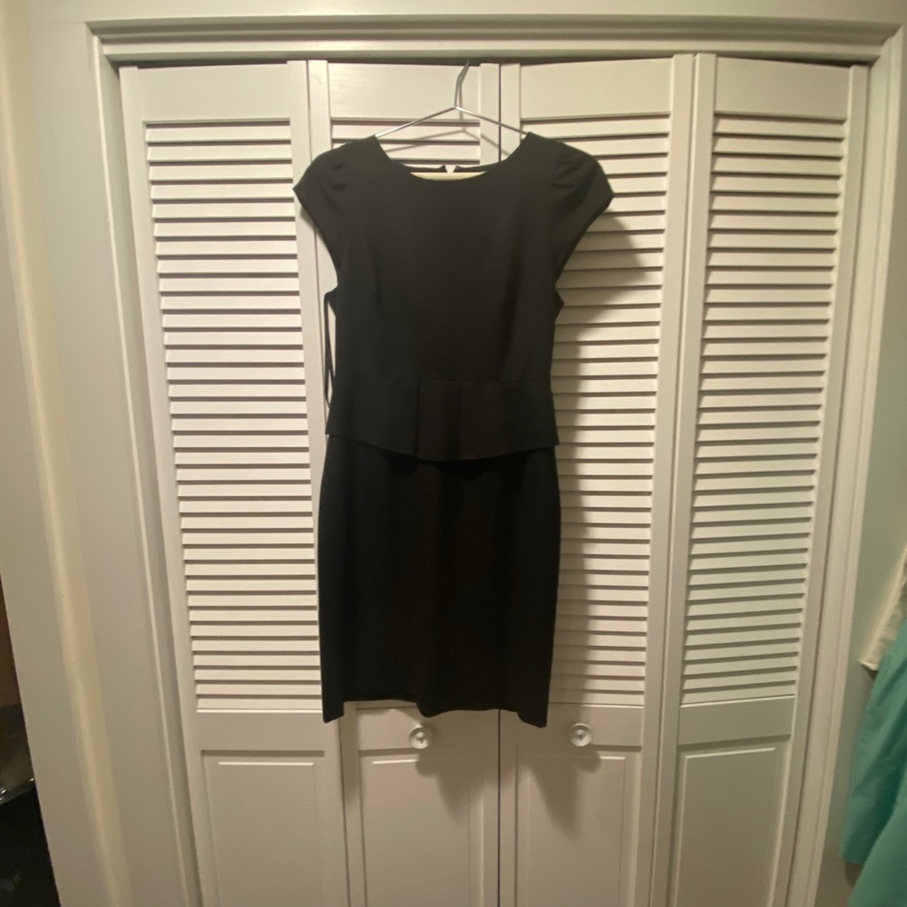 JCREW Black Peplum Dress